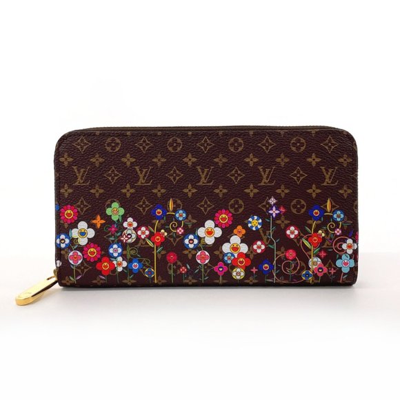 Louis Vuitton Handbags - LOUIS VUITTON LV x TM Zippy Wallet Takashi Murakami M14162 Monogram Canvas Brown
